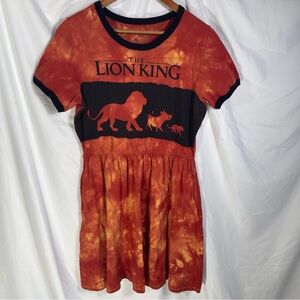 Official Disney Lion King Tie-Dyed Orange Dress For Disney Lovers and Collectors